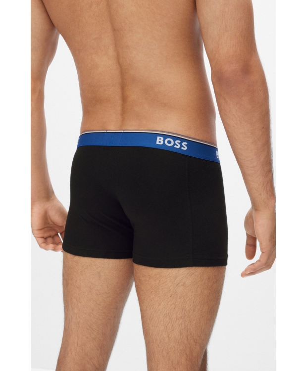BOSS 3pak underbukser/boksershorts med stræk og logo-linning i sort til herre. billede 7