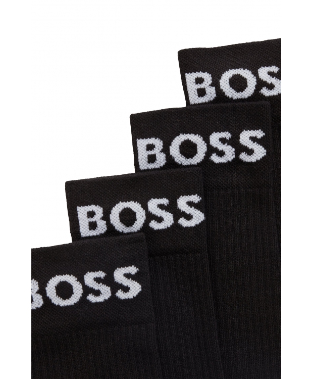 BOSS 2pak sportsstrømper lavet af bomuld i sort til herre. billede 3