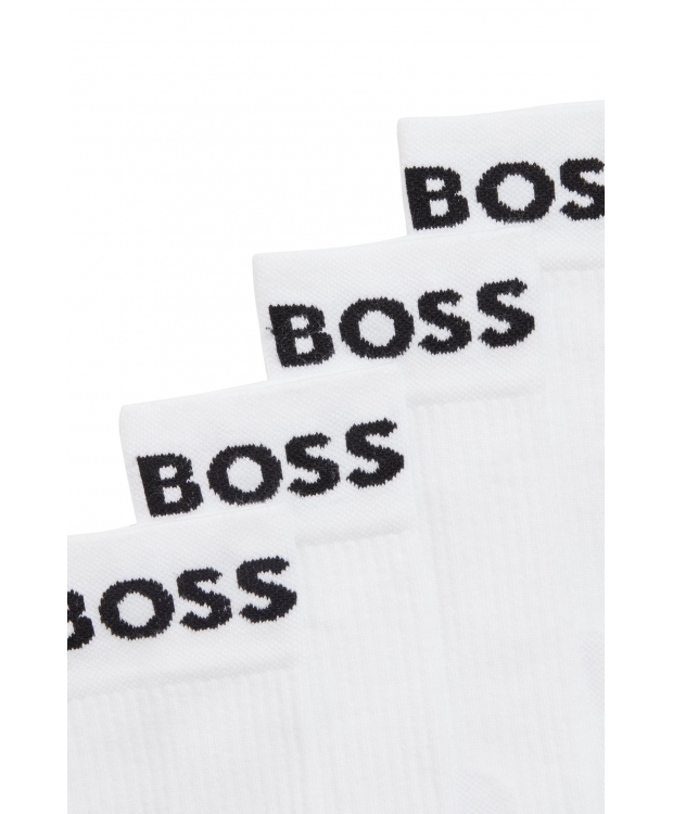 BOSS 2pak sportsstrømper lavet af bomuld i hvid til herre. billede 3