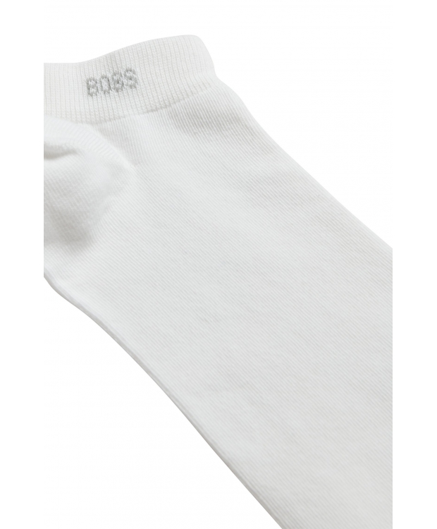 BOSS 2pak klassiske ankelstrømper lavet af bomuld i hvid til herre. billede 3