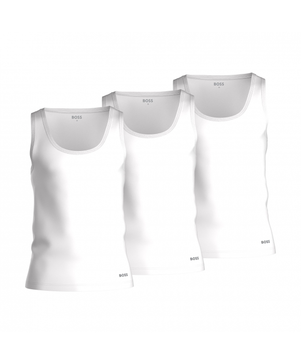 BOSS 3pak tanktops/undertrøjer i hvid til herre.