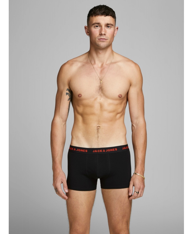 Jack & Jones 7pak boxershorts med forskellig farvet logo i sort til herre