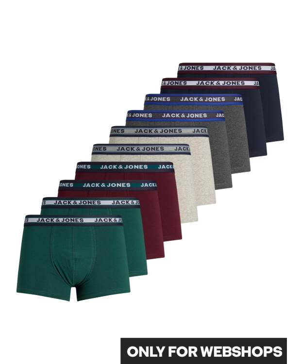 Jack & Jones 10pak boxershorts i multifarvet til herre.