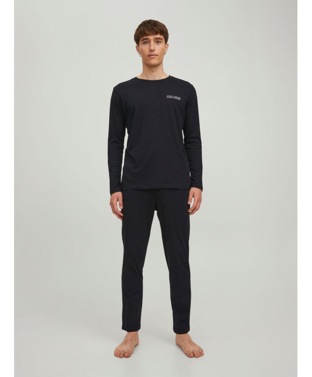 Jack & Jones pyjamas/loungesæt i sort til herre - Gaveæske billede 3