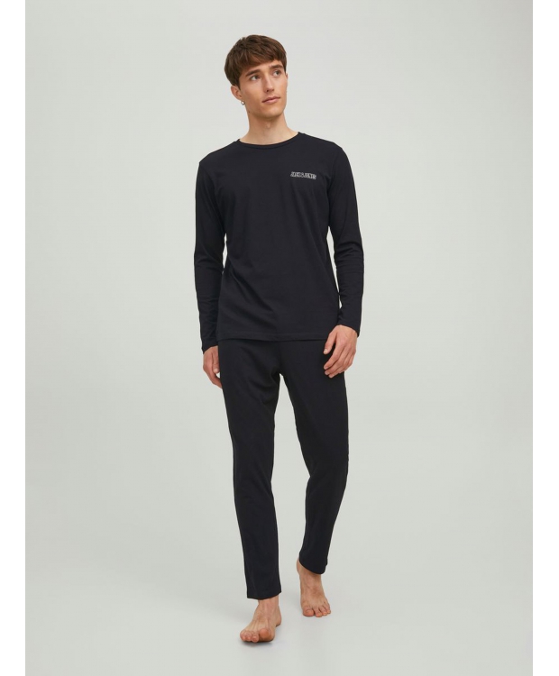 Jack & Jones pyjamas/loungesæt i sort til herre - Gaveæske billede 5