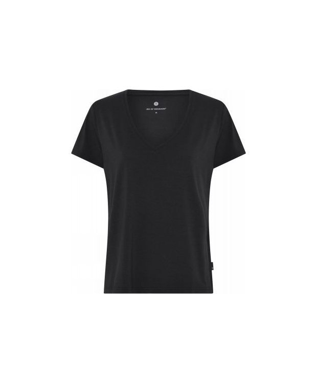 JBS of Denmark FSC-bambus T-shirt v-hals i sort til kvinder