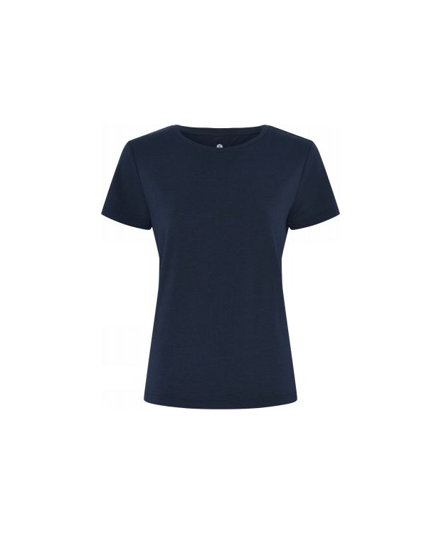 JBS of Denmark FSC-bambus t-shirt med rund hals i navy til kvinder