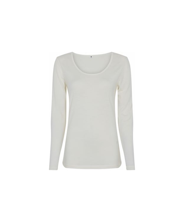JBS of Denmark langærmet t-shirt økologisk uld ivory til kvinder