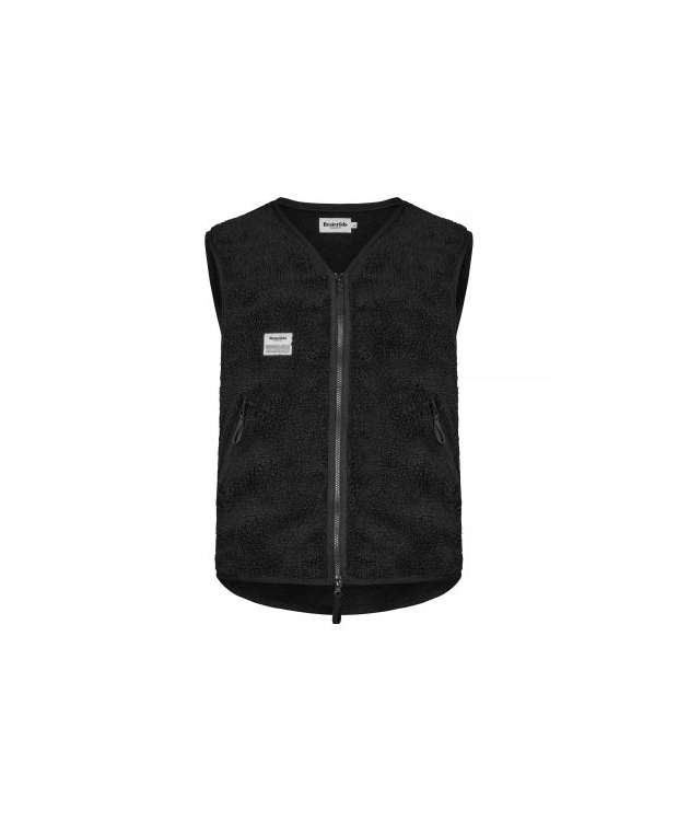 RESTERÖDS fleecevest med polyester i sort til herre
