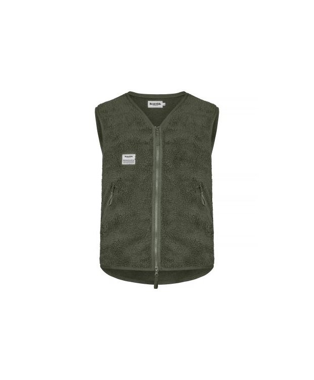 RESTERÖDS fleecevest med polyester i grøn til herre