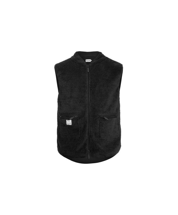 RESTERÖDS recycled fleece vest i sort til herre