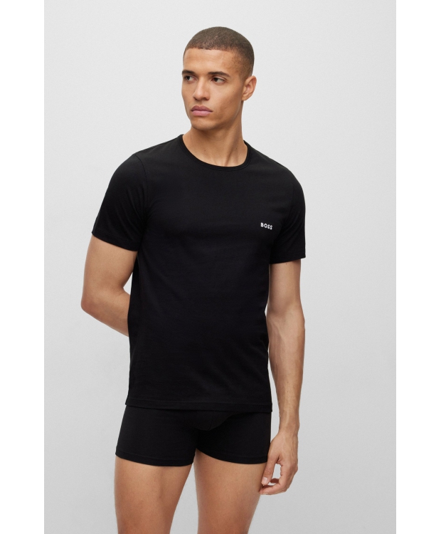 BOSS 3pak t-shirts med økologisk bomuld i multifarvet til herre.