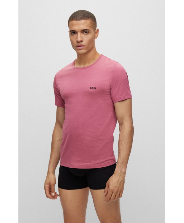 BOSS 3pak t-shirts med økologisk bomuld i multifarvet til herre. billede 3
