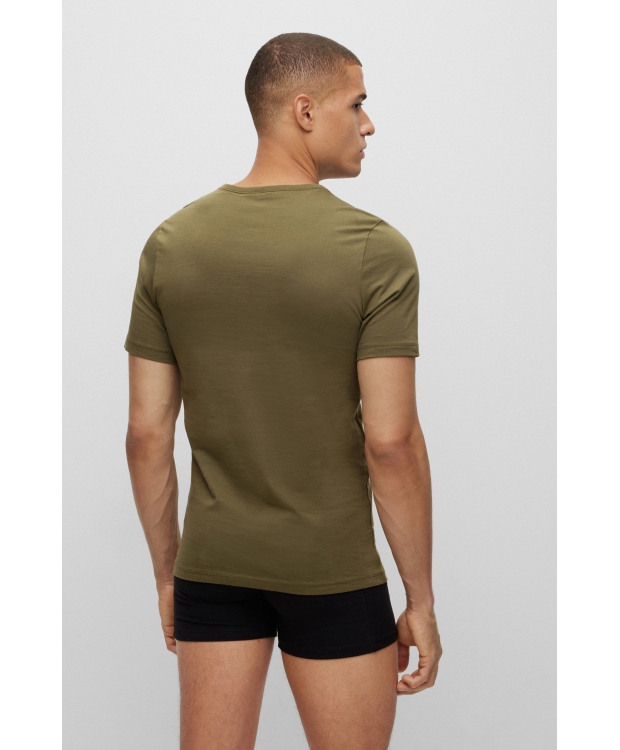BOSS 3pak t-shirts med økologisk bomuld i multifarvet til herre. billede 5
