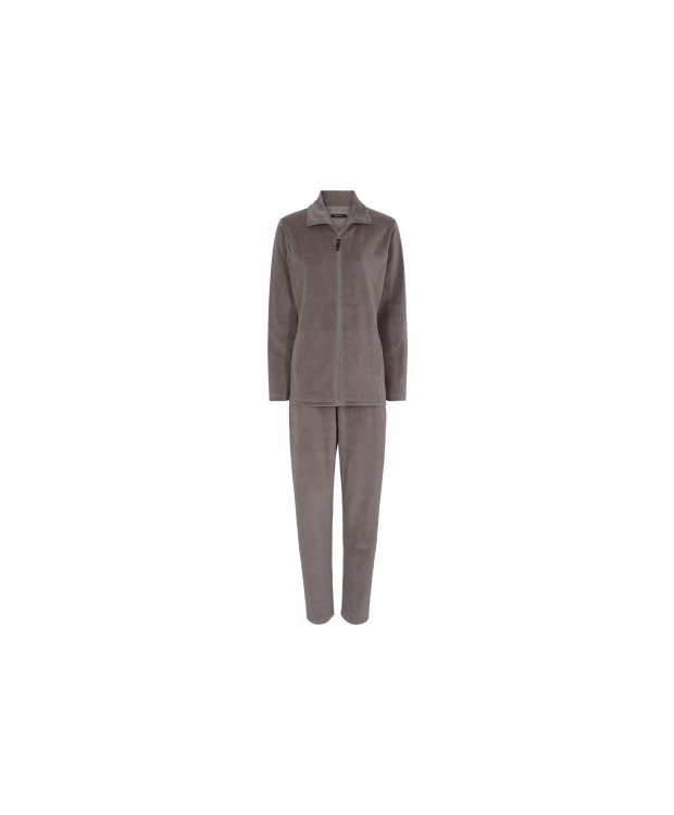 Decoy pyjamassæt med velour i brun til kvinder