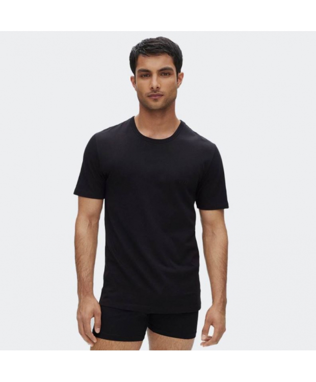 BOSS 3pak t-shirts med økologisk bomuld i sort til herre billede 3