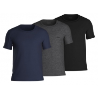 BOSS 3pak T-shirts med økologisk bomuld i sort, mørkeblå og grå til herre.
