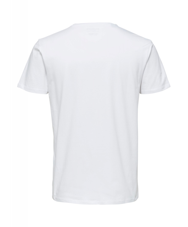 Selected t-shirt med økologisk bomuld i bright white til herre