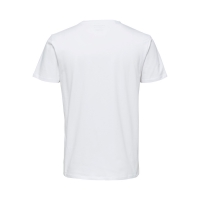 Selected t-shirt med økologisk bomuld i bright white til herre