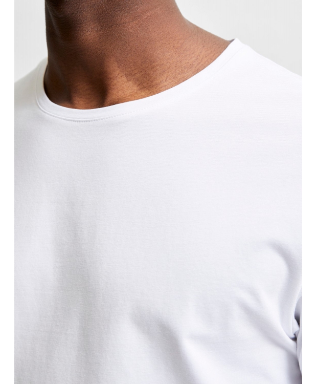 Selected t-shirt med økologisk bomuld i bright white til herre billede 5
