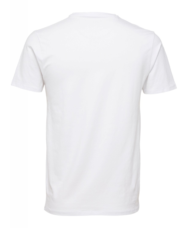 Selected t-shirt med v-hals i bright white til herre