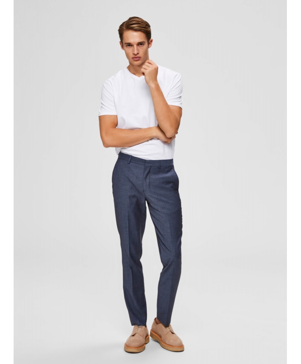Selected t-shirt med v-hals i bright white til herre billede 7