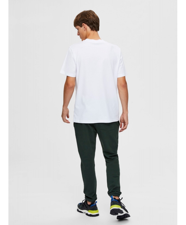 Selected relaxed fit t-shirt i bright white til herre
