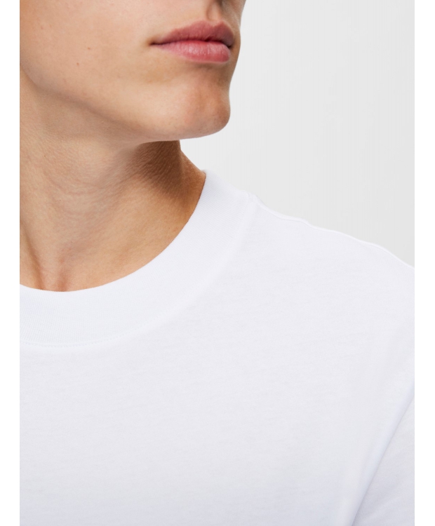 Selected relaxed fit t-shirt i bright white til herre billede 4
