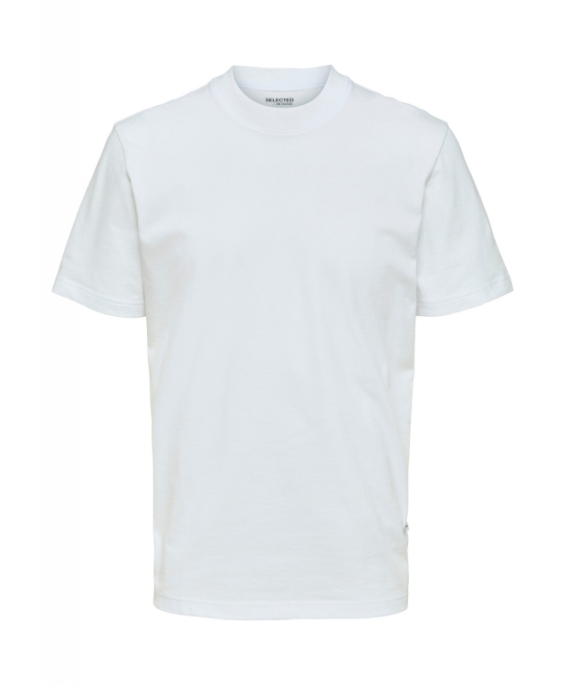 Selected relaxed fit t-shirt i bright white til herre