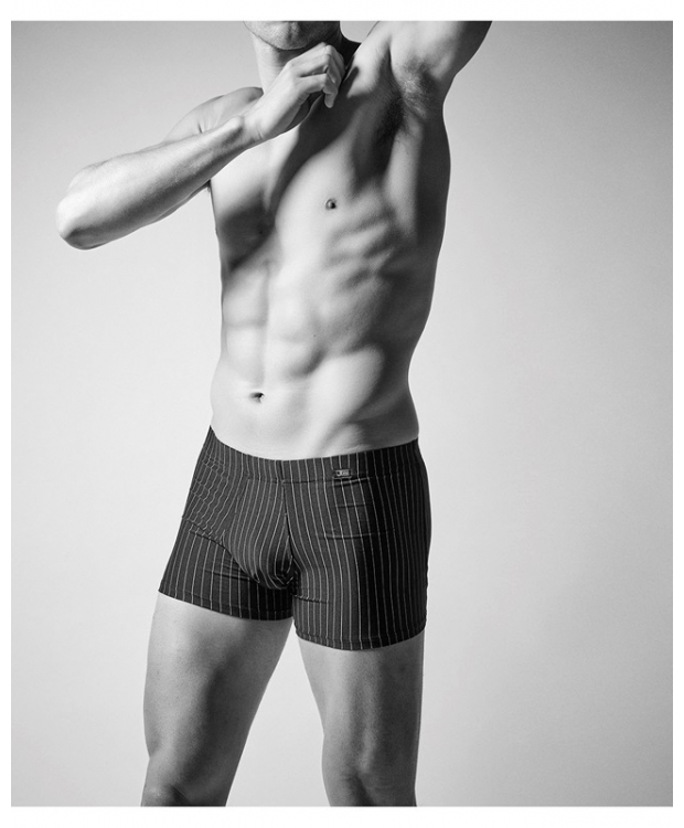 JBS 3-pak microfiber boxershorts/underbukser i sort med striber til herre billede 3
