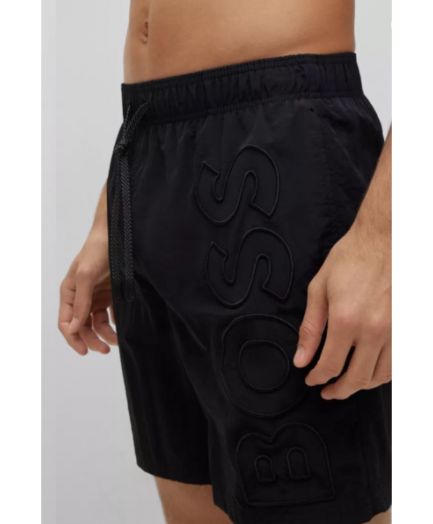 BOSS Badeshorts i sort m. logo til herre billede 4