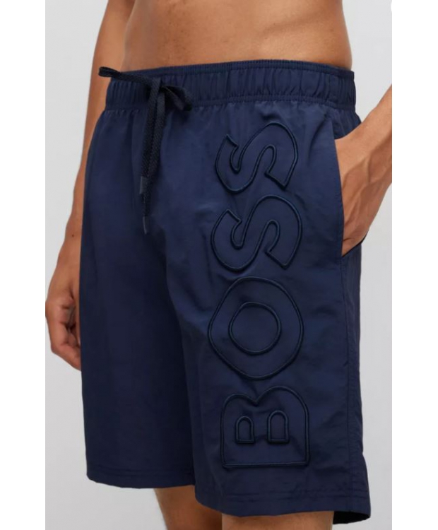 BOSS Badeshorts i mørkeblå m. logo til herre billede 4