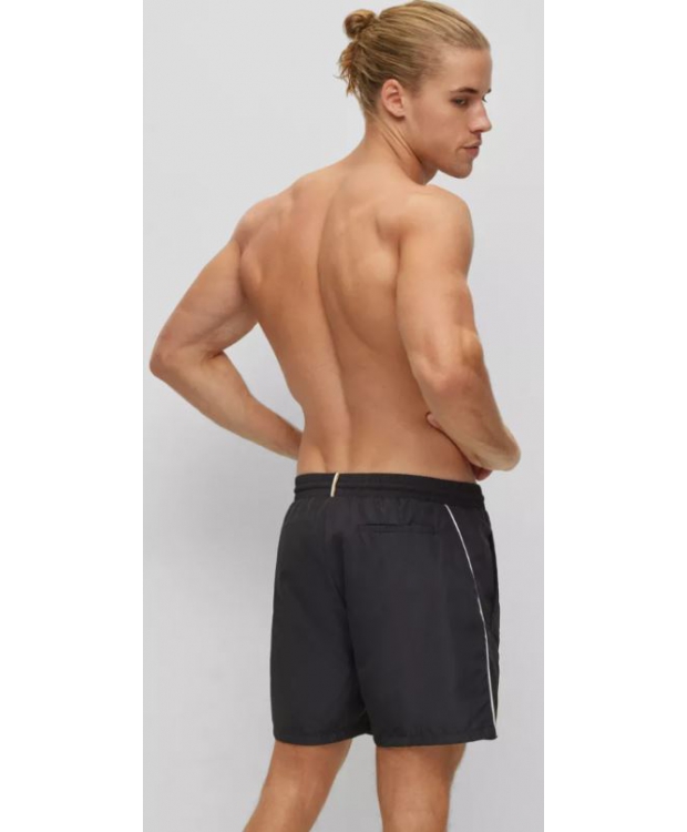 BOSS Badeshorts i sort m. logo til herre. billede 3