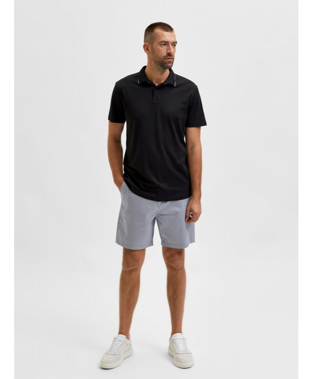 Selected kortærmet coolmax polo i sort til herre billede 6