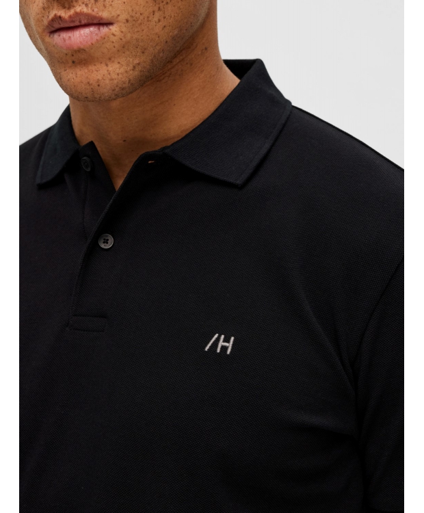 Selected klassisk polo i sort til herre billede 4