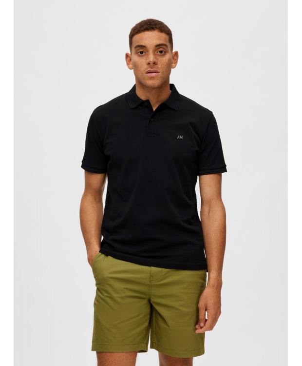 Selected klassisk polo i sort til herre billede 5