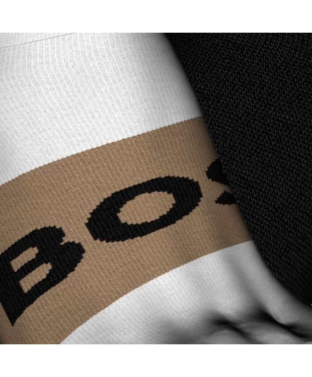 BOSS 2pak ankelstrømper lavet af bomuld med logo i sort & hvid til herre.