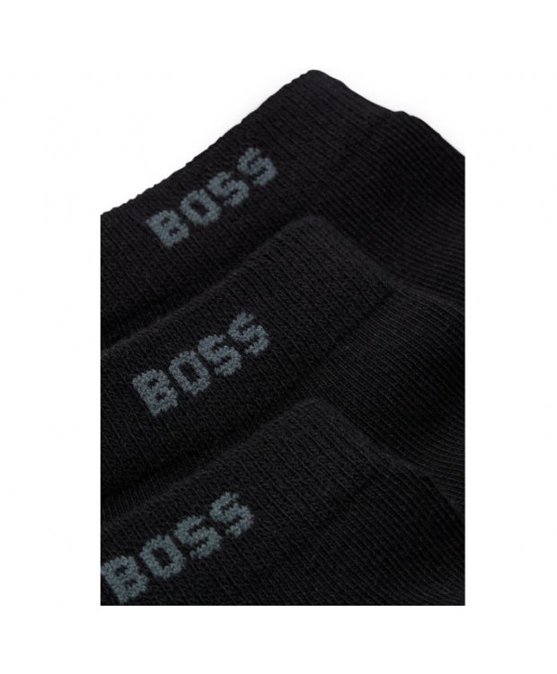 BOSS 5pak ankelstrømper m. logo i sort til herre