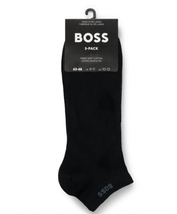 BOSS 5pak ankelstrømper m. logo i sort til herre billede 3