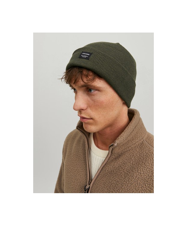 Jack & Jones klassisk hue i mørkegrøn til herre billede 4