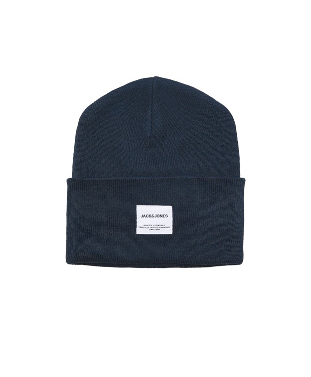 Jack & Jones strikhue i navy til herre billede 3
