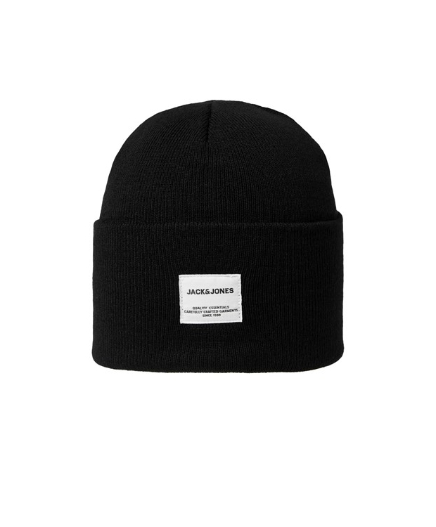 Jack & Jones strikhue i sort til herre