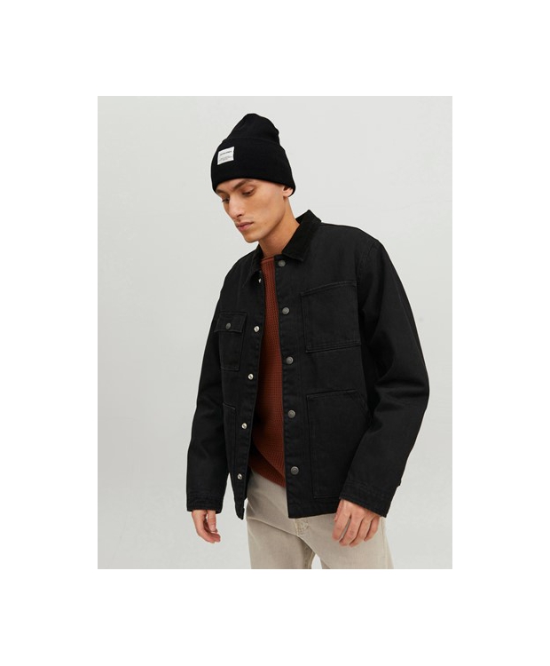 Jack & Jones strikhue i sort til herre