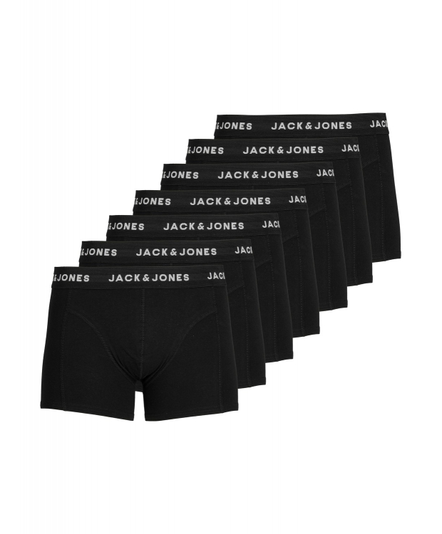 Jack & Jones 7-pak sorte boxershorts til herre