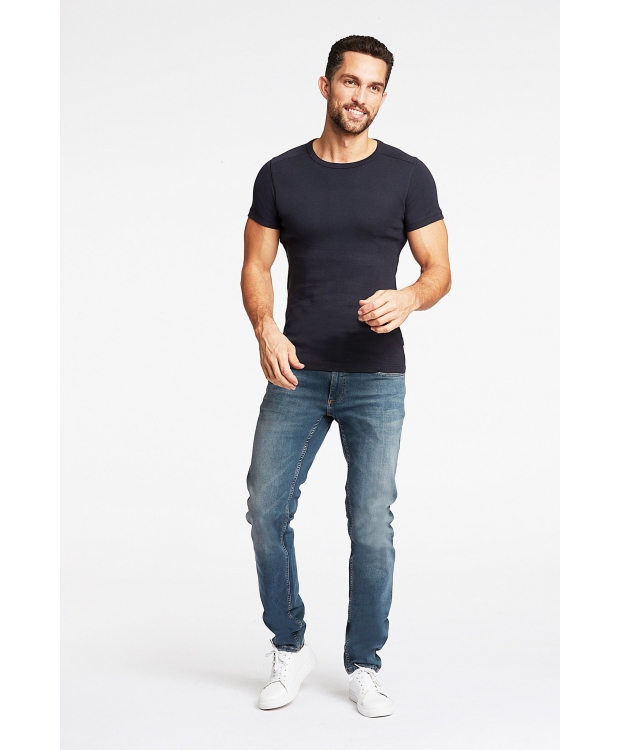 Lindbergh T-shirt i navy til herre billede 3