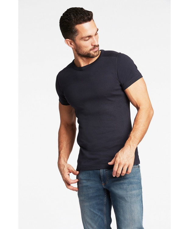 Lindbergh T-shirt i navy til herre billede 5