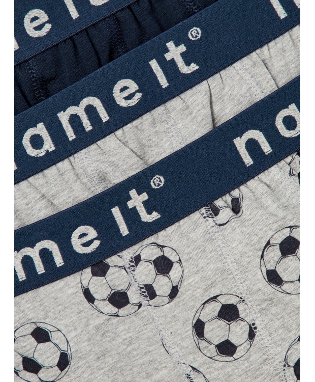 Name it 3-pak boxershorts/underbukser i grå & sort til drenge billede 5