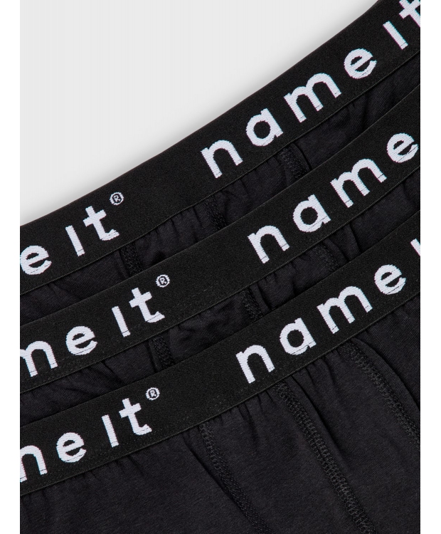 Name it 3-pak boxershorts/underbukser sort til drenge billede 3