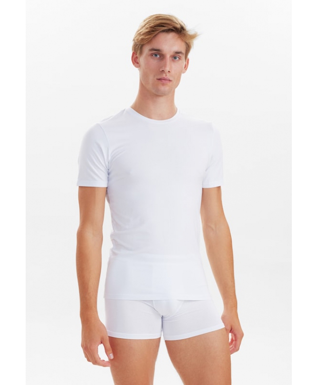 JBS 2-pak bambus t-shirt med rund hals i hvid til herre
