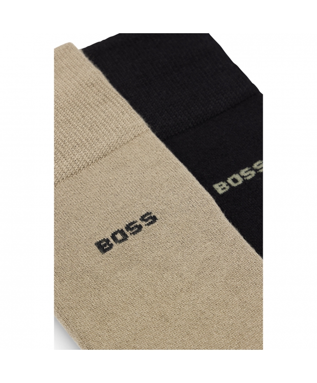 BOSS 2pak Bambusstrømper i grøn & sort til herre